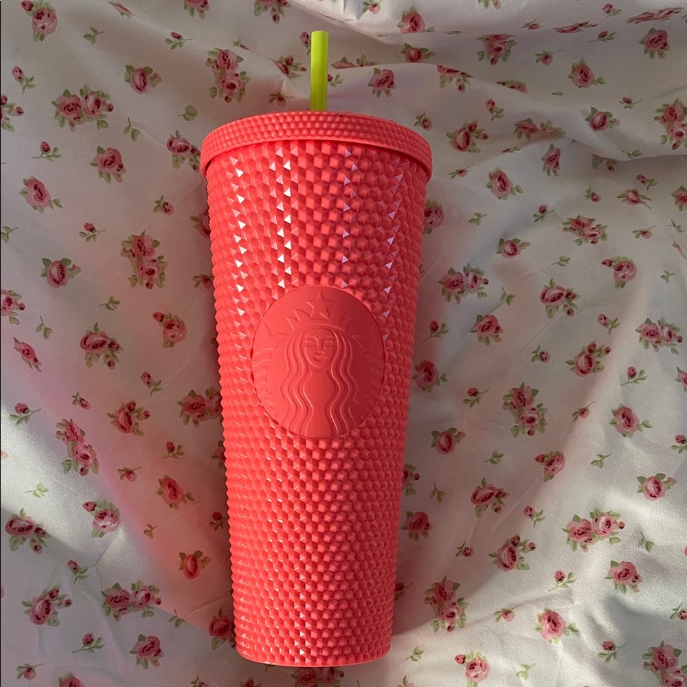 Starbucks Coral Textured Tumbler